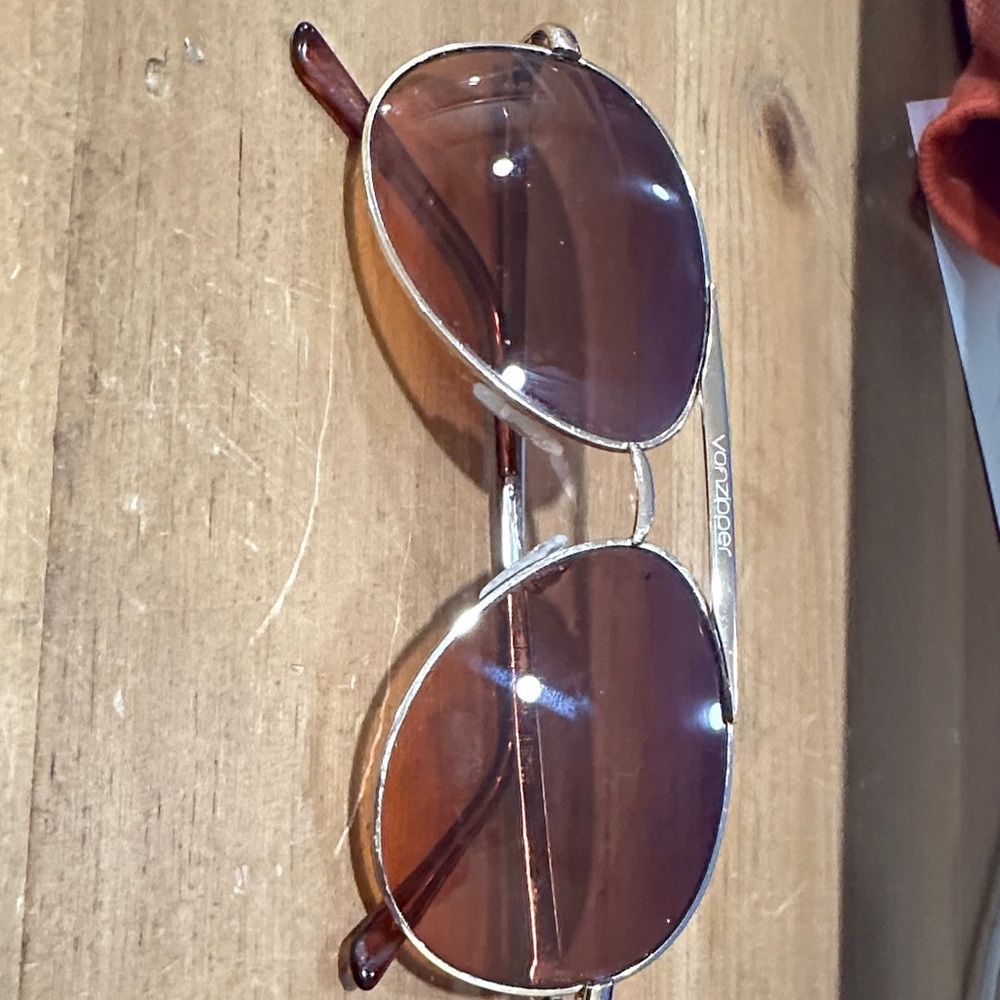 Vonzipper Gold Aviator Sunglasses